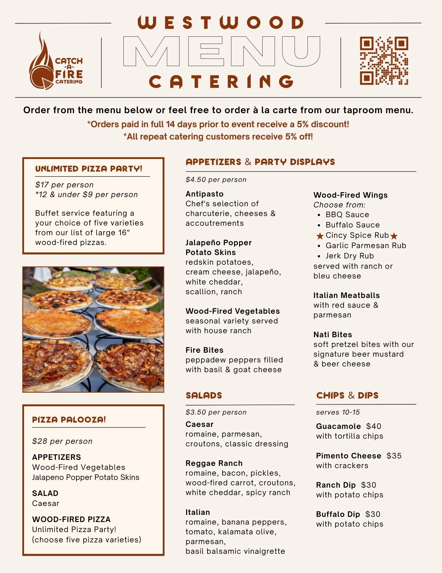 WESTWOOD Catering & Events — Catch-a-Fire Pizza